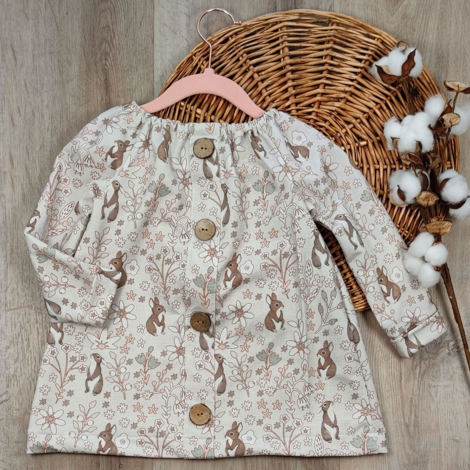Bluse - French Terry Kleines Häschen 