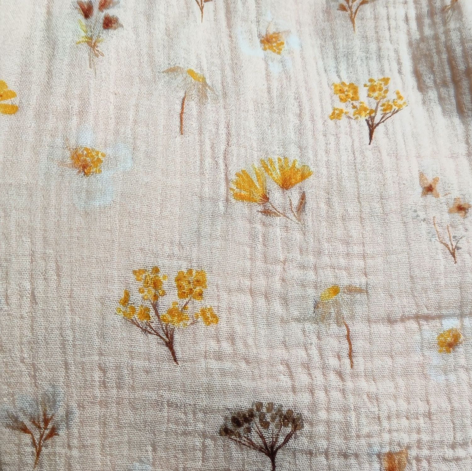 Bluse - Musselin Strohblüten 