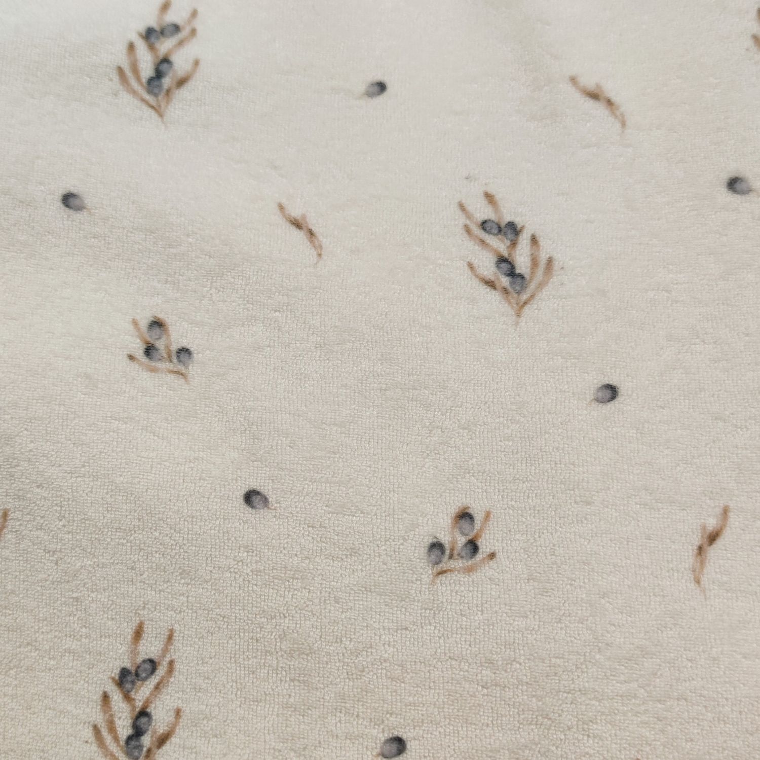 Soft Frottee Pulli - Olivenzweige 