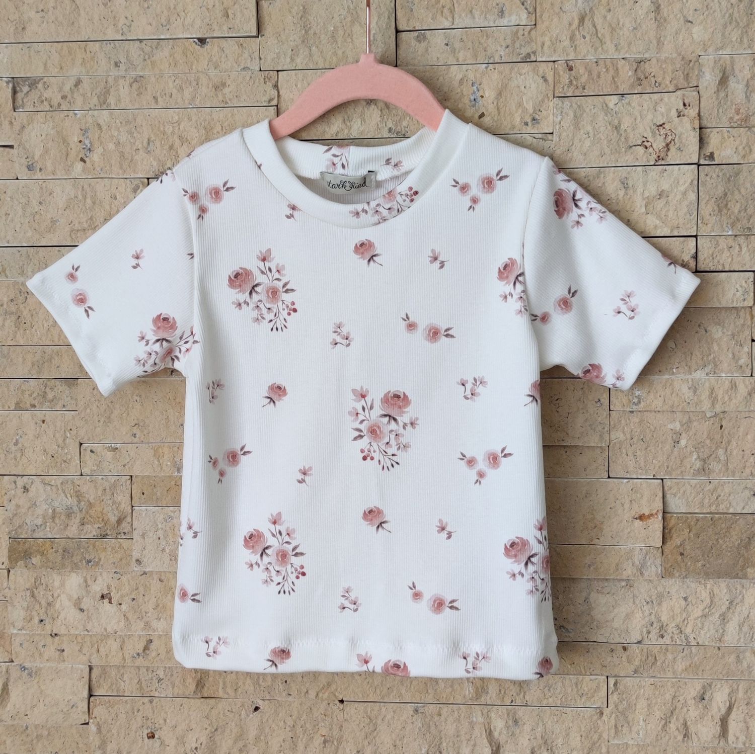 T-Shirt Rib Jersey - kleine Rosen 