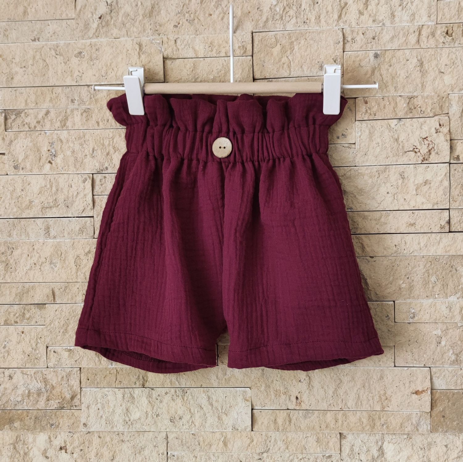 Musselin Shorts - Berry