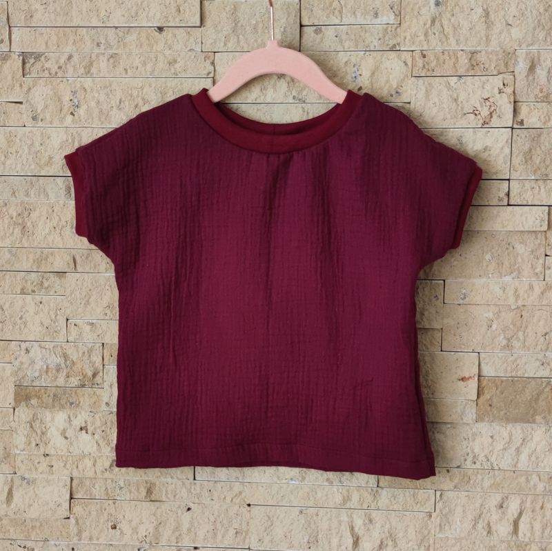 T-Shirt Musselin - Berry