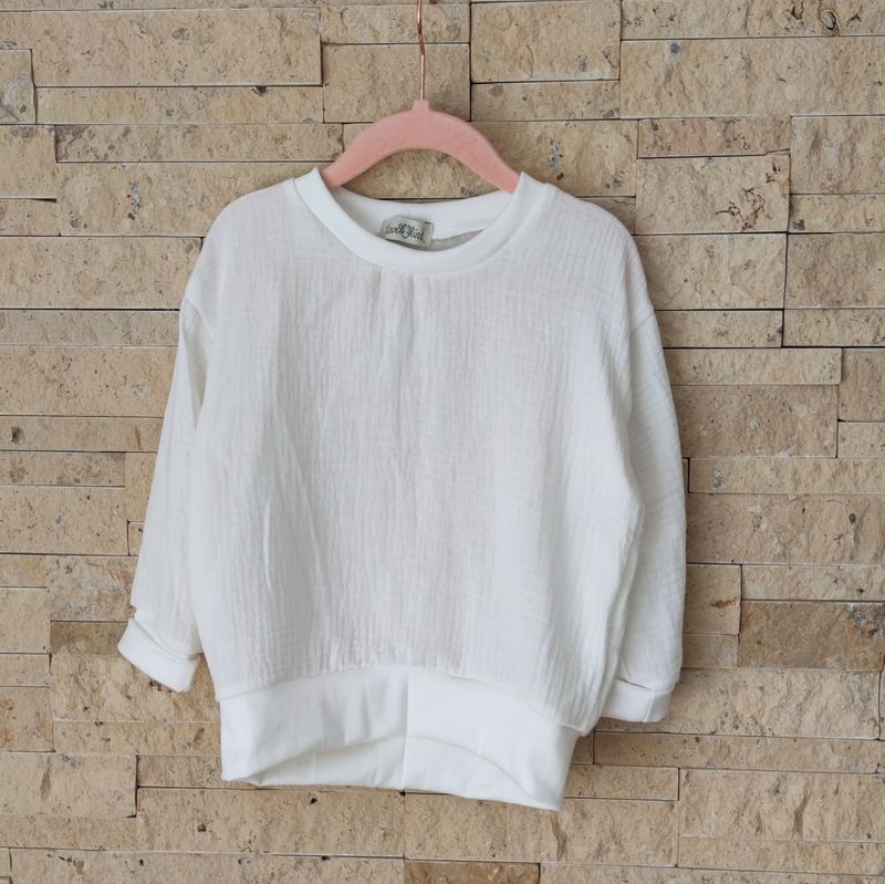 Musselin Longsleeve - Off-White