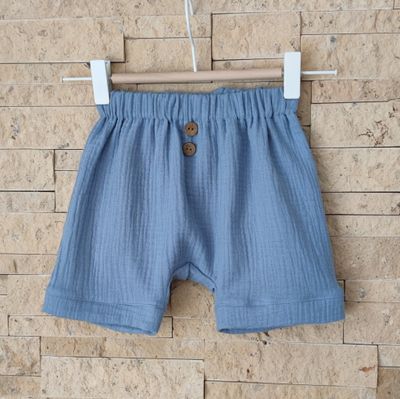Musselin Shorts - Himmelsblau