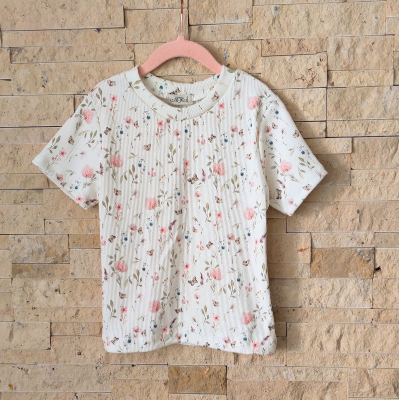 T-Shirt - Rib Frühlingswiese Rosa