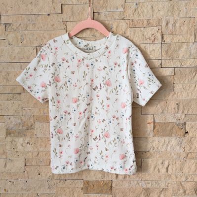 T-Shirt - Rib Frühlingswiese Rosa T-Shirt - Rib Frühlingswiese Rosa