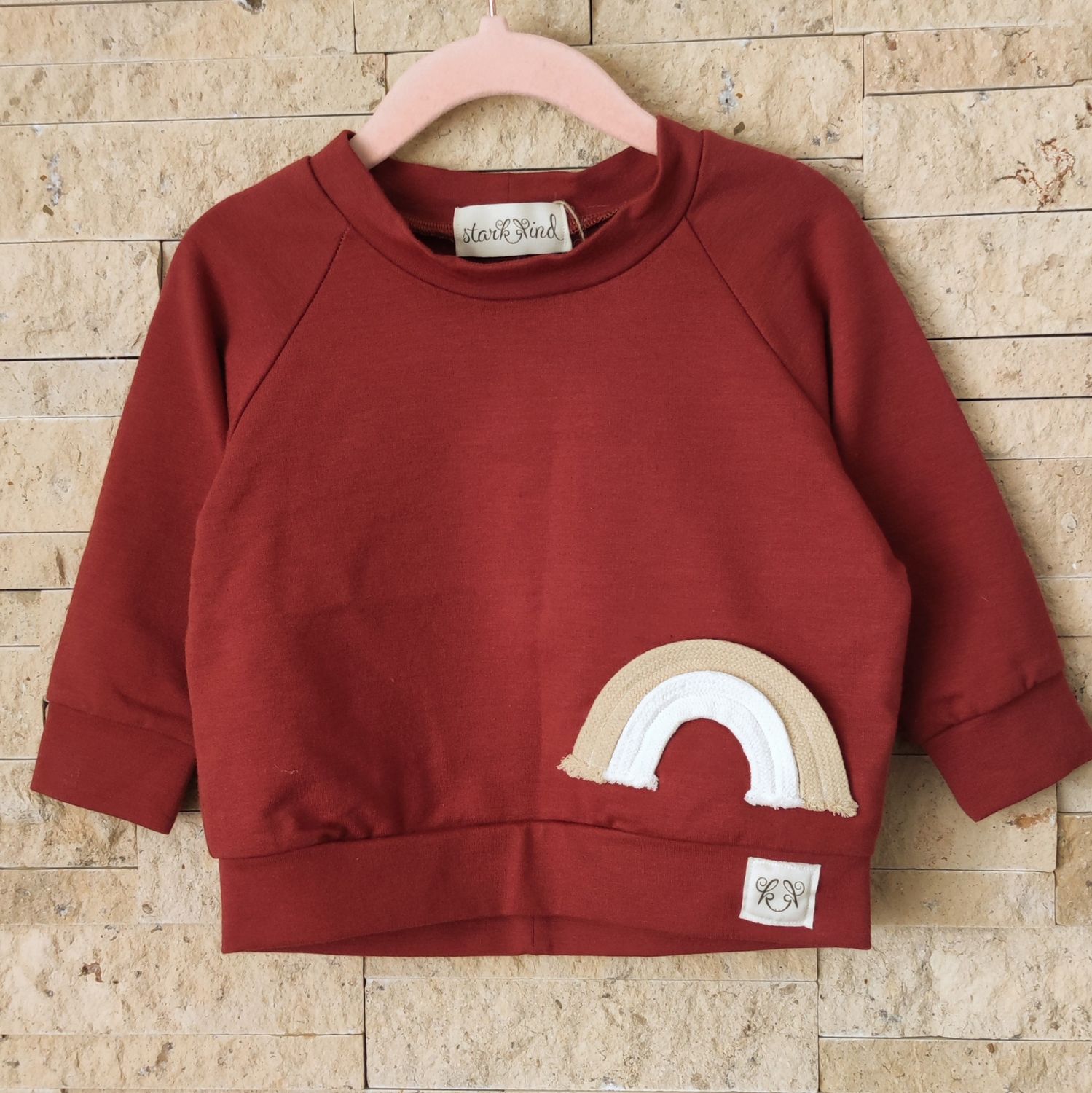 (Sofortkauf) Raglan Pullover - Rainbow Rostbraun - Gr. 74/80