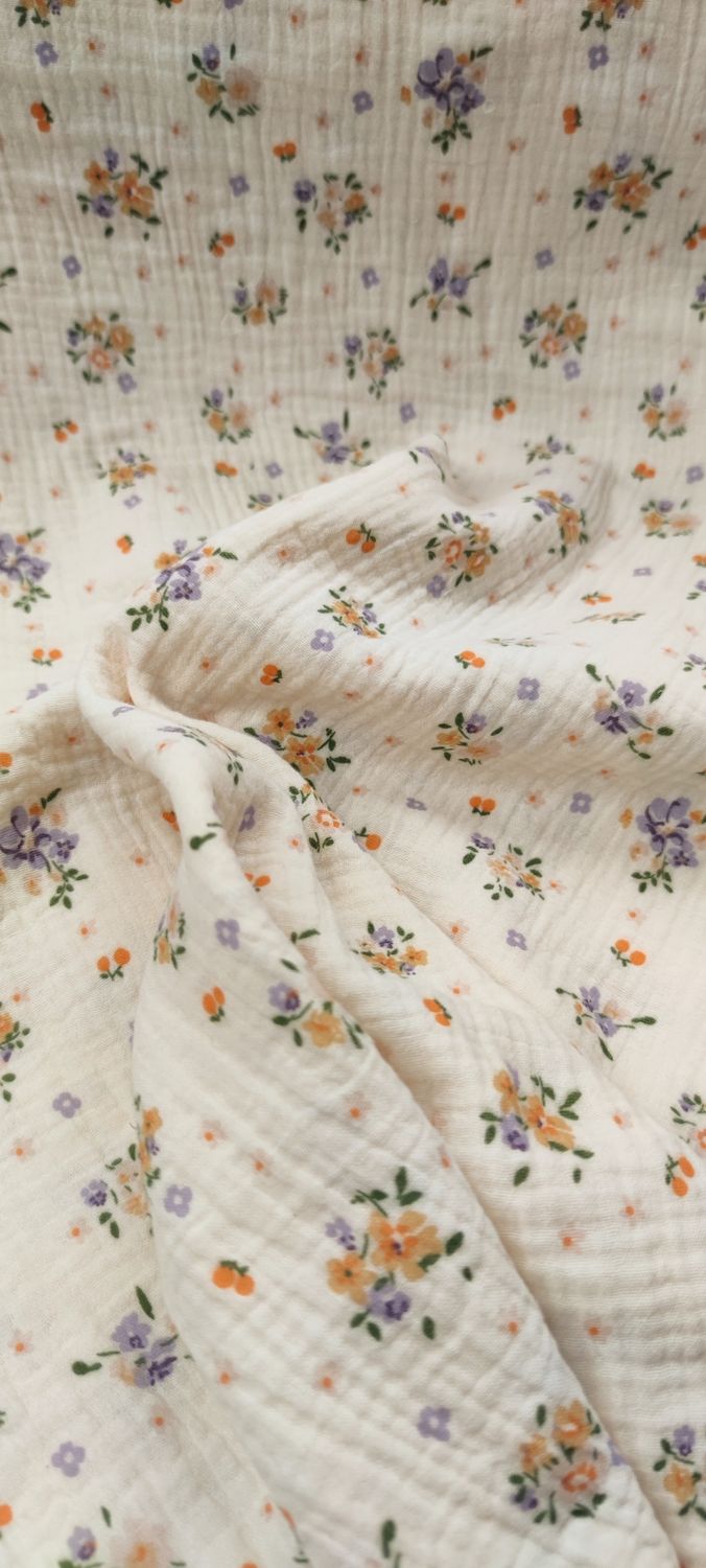 Bluse - Musselin Boho Blüten 