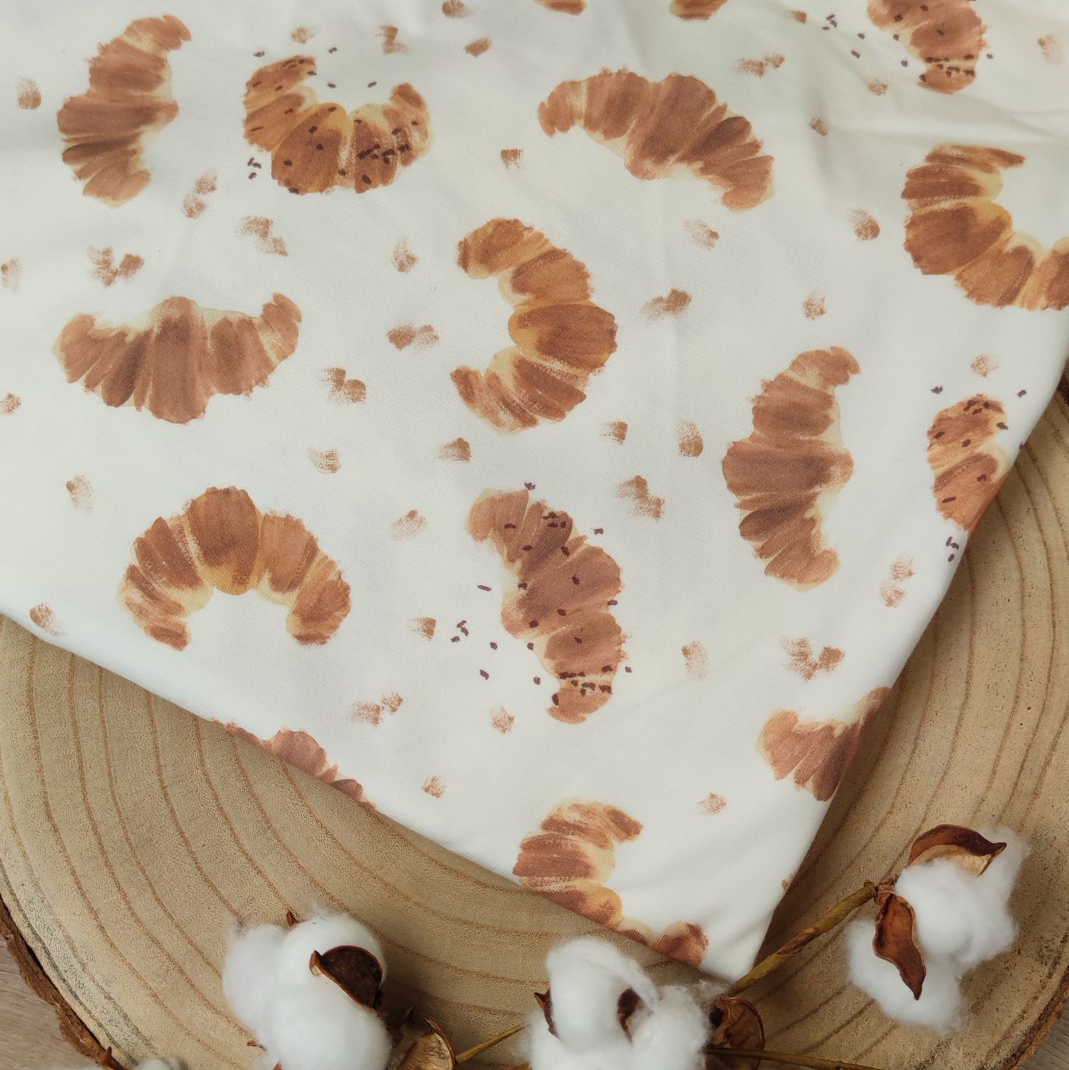 Halstuch mit Druckknöpfen - Jersey - Croissant 