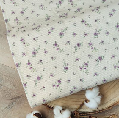 Tunika langärmelig - Waffeljersey kleine lila Rose Tunika langärmelig - Waffeljersey kleine lila Rose