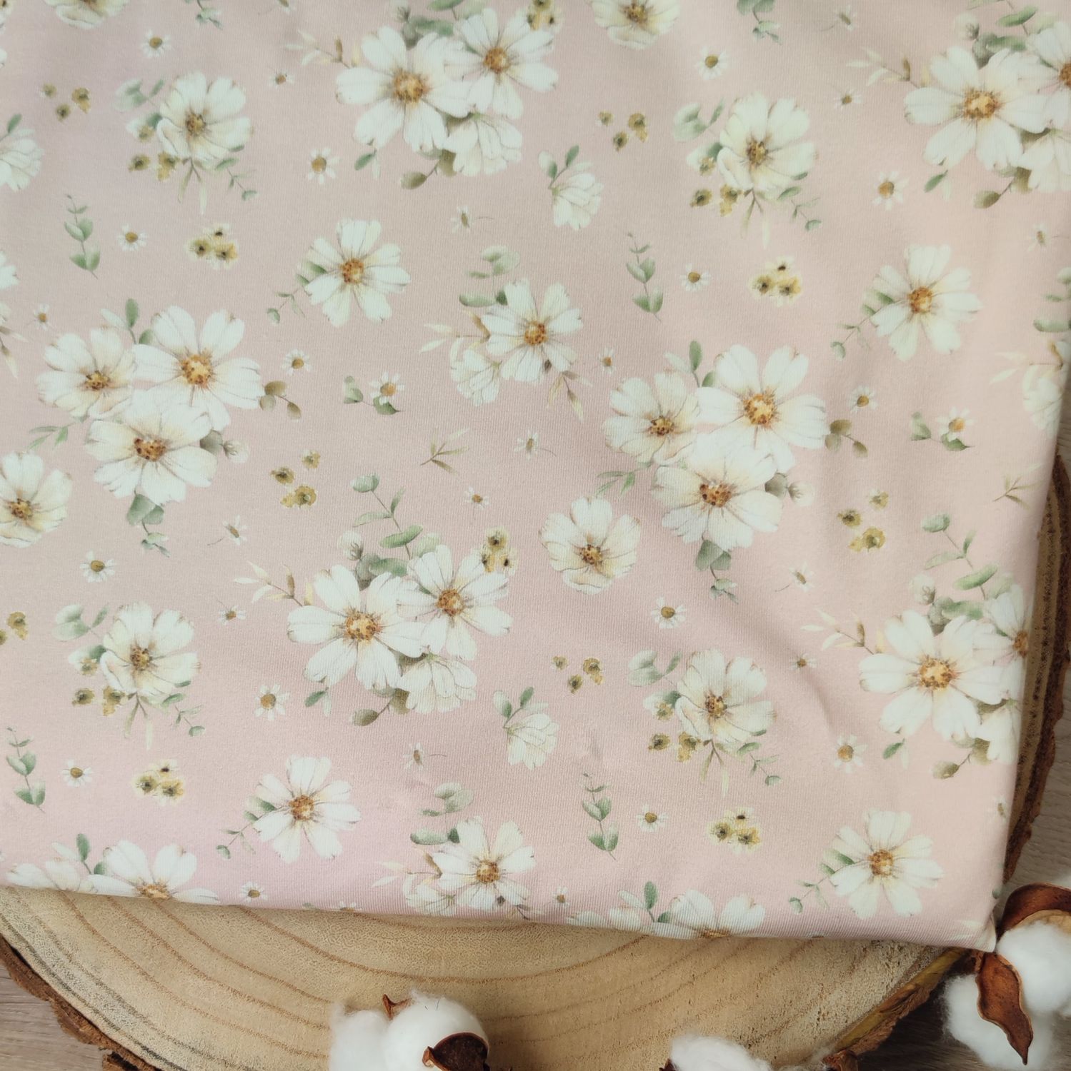 Mitwachshose - Blumen Puder-Rosa 