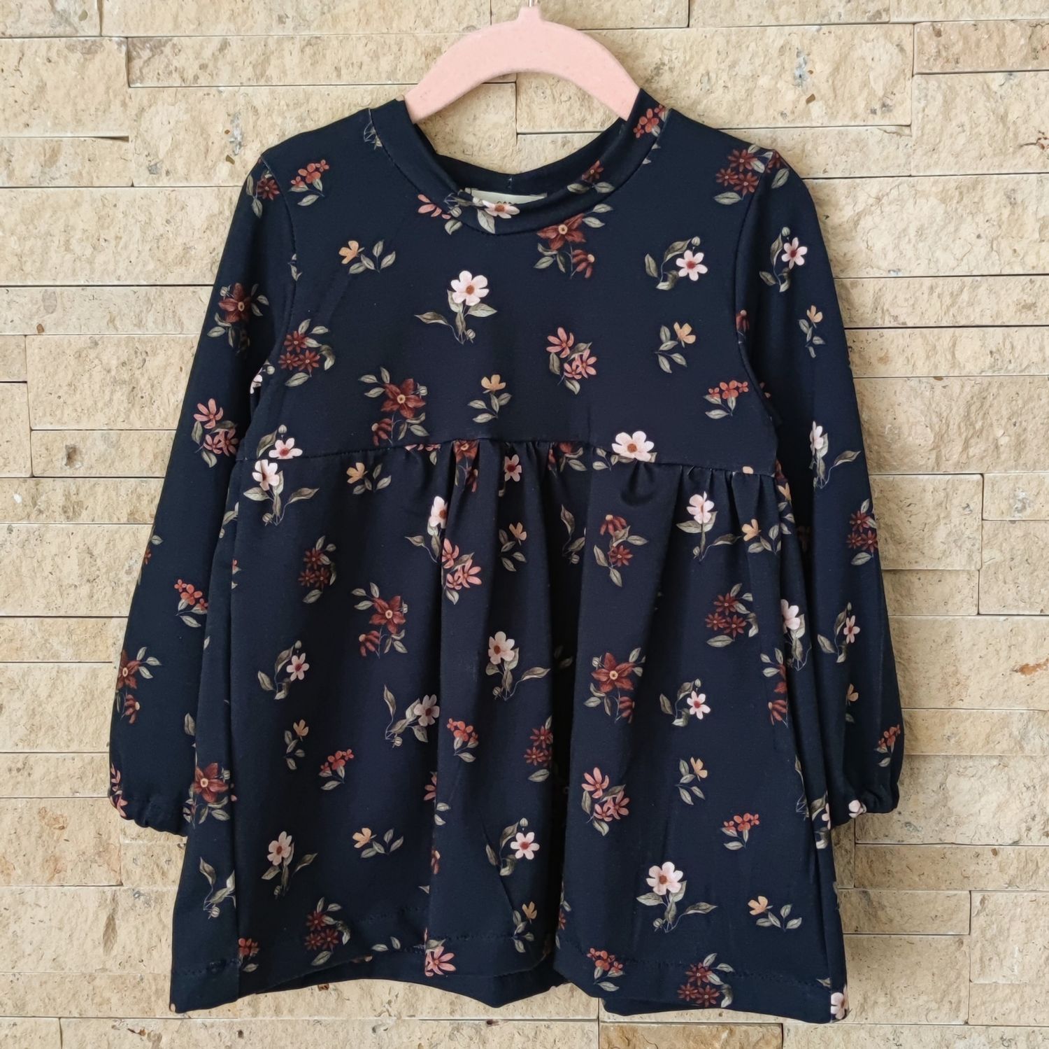 Tunika - Boho Flowers Dark Blue