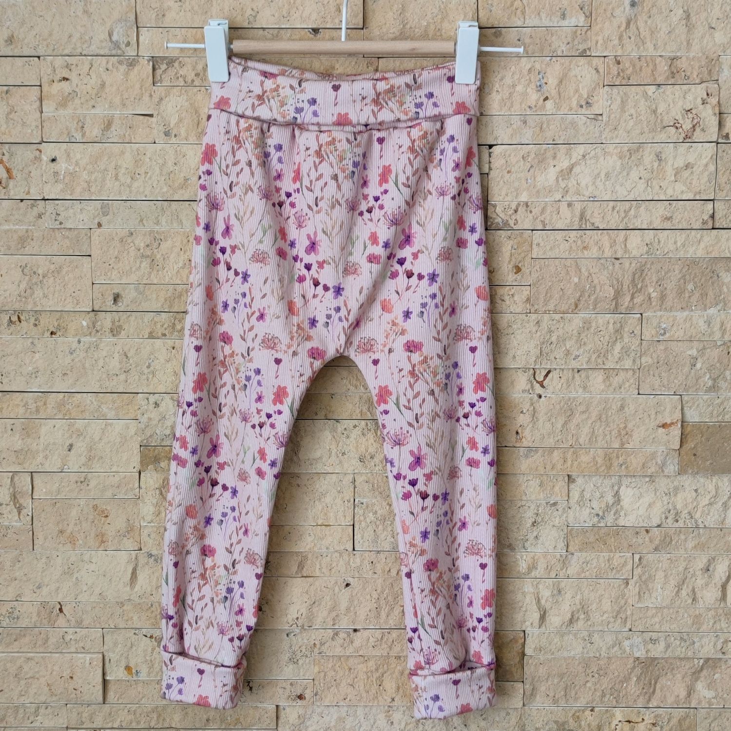 Rib Pants - Wild Flowers Mauve 