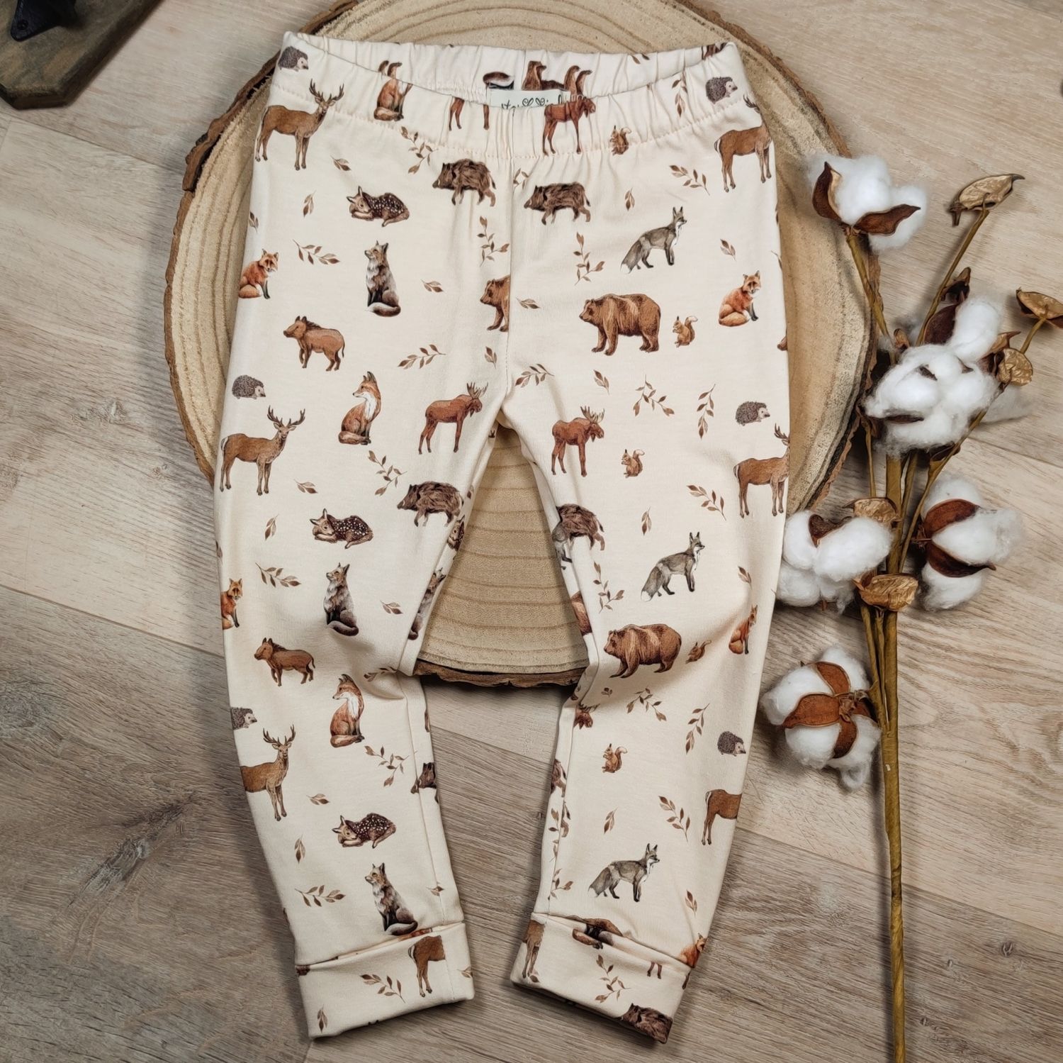 (Sofortkauf) Leggings - Waldtiere - Gr. 86/92