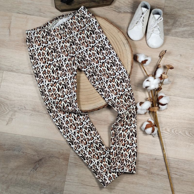 (Sofortkauf) Leggings - Leo dunkel - Gr. 110/116