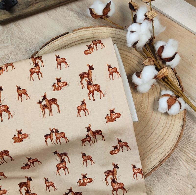 (Stoff) Jersey - kleine Rehe