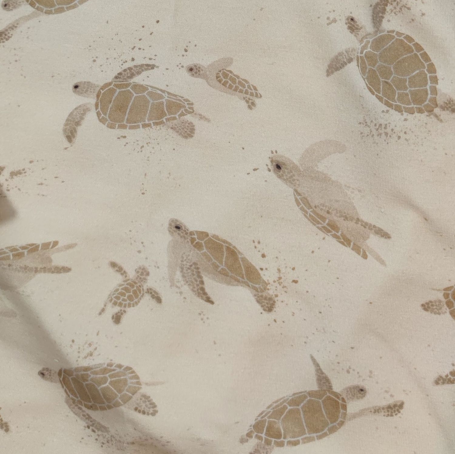 (Stoff) Jersey - Schildkröte Beige