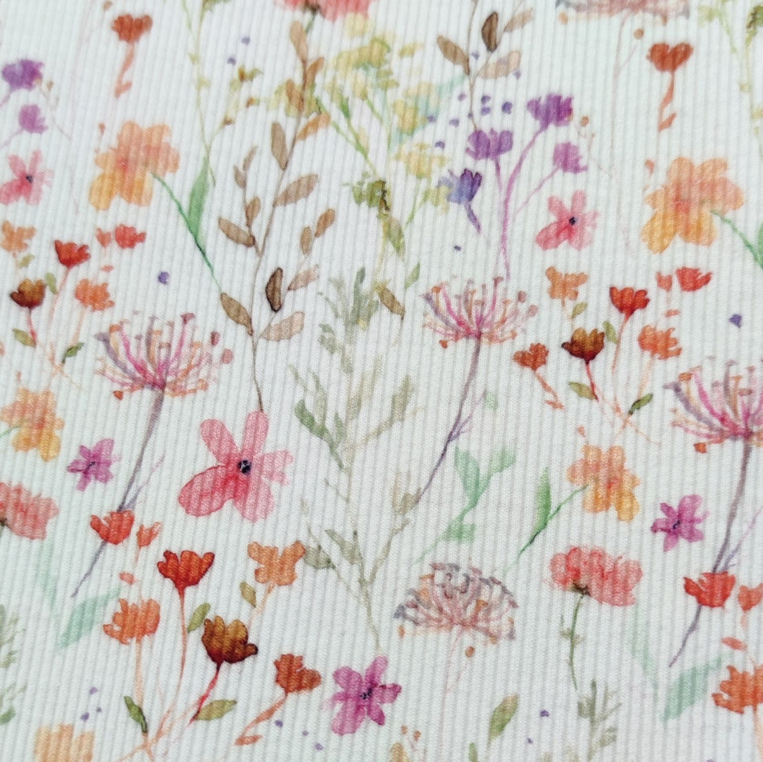 (Stoff) Rib Jersey - Wild Flowers 