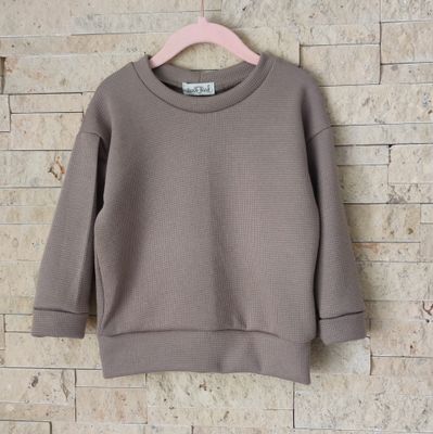 Waffel Pullover - Taupe