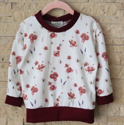 Pullover - Mohnblumen 