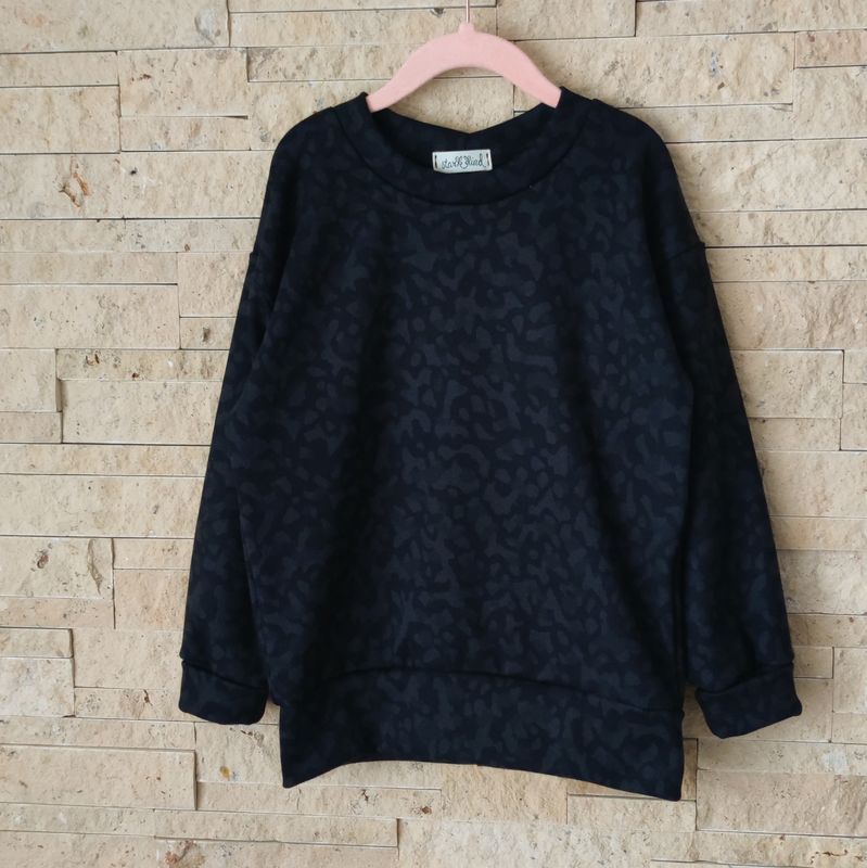(Sofortkauf) Ein Jersey Pullover - Leo Schwarz - Gr. 110/116