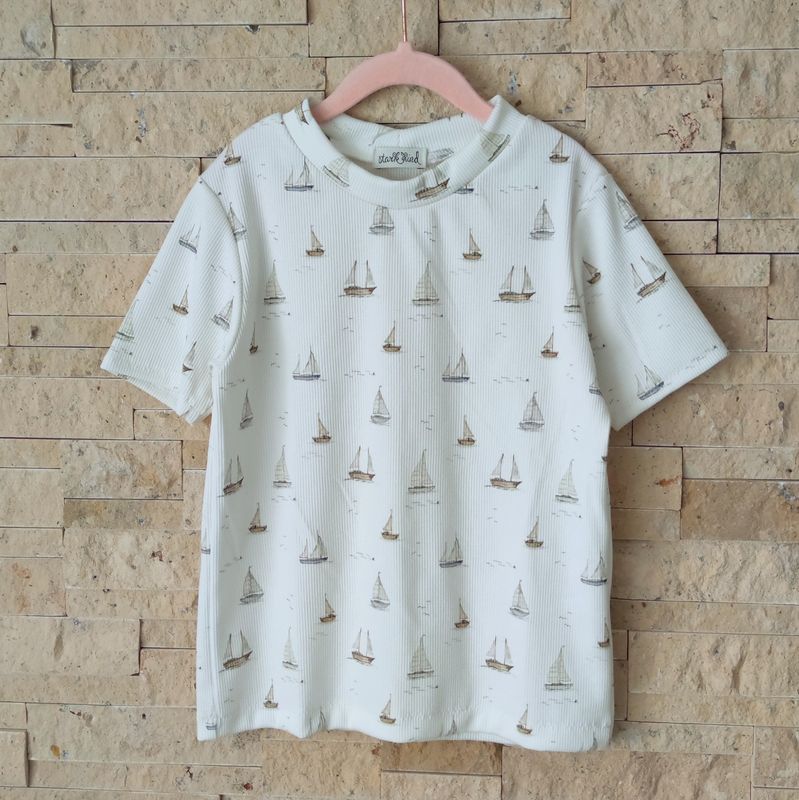 T-Shirt Rib Jersey - Segelboot 