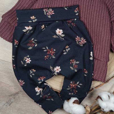 Pants - Boho Flowers Dark Blue 