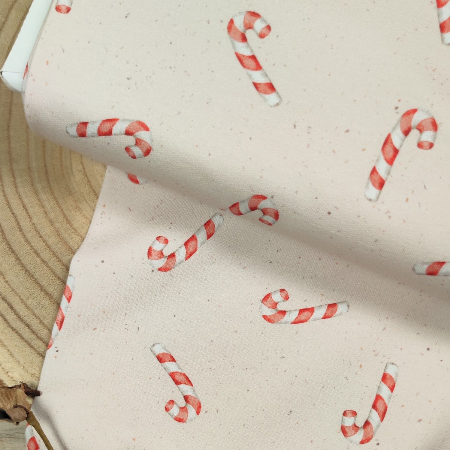 French Terry Pullover mit Rüsche - Zuckerstangen 