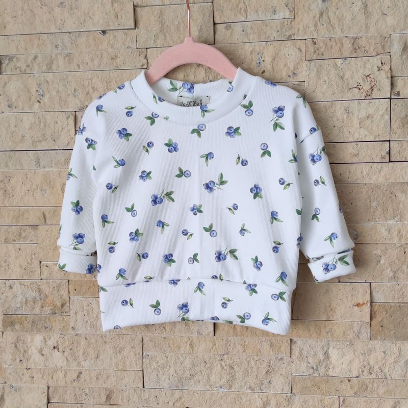 (Sofortkauf) Pullover - Rib Jersey Blueberry - Gr. 62/68