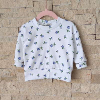 (Sofortkauf) Pullover - Rib Jersey Blueberry - Gr. 62/68 (Sofortkauf) Pullover - Rib Jersey Blueberry - Gr. 62/68