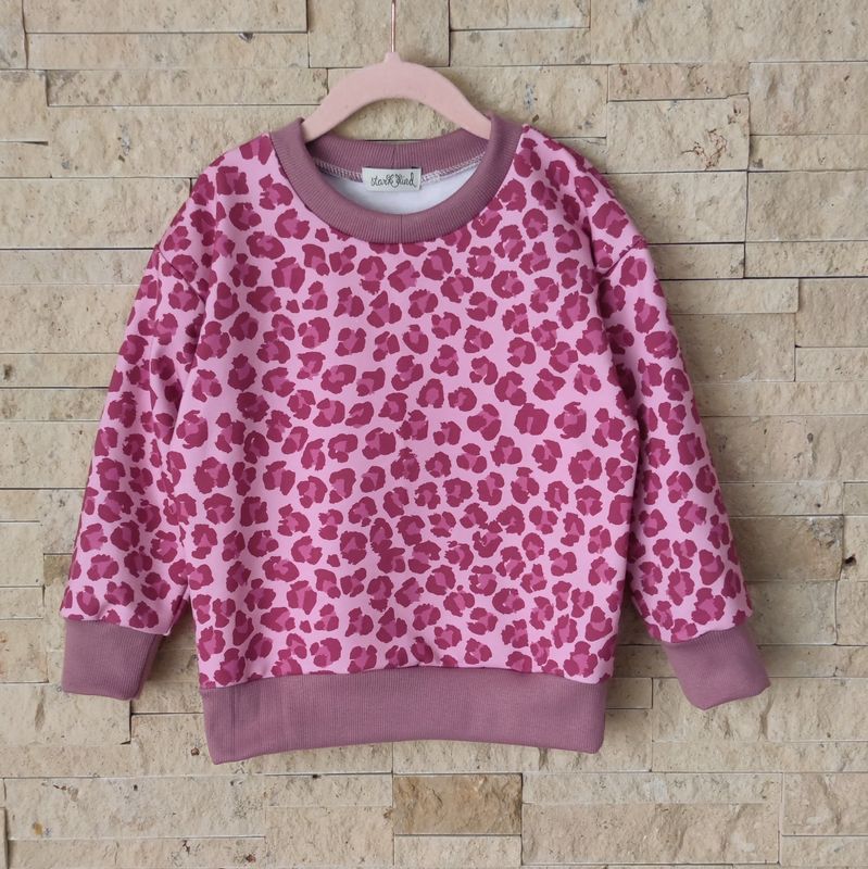 (Sofortkauf) Sweater - French Terry Leo Pink - Gr. 98/104