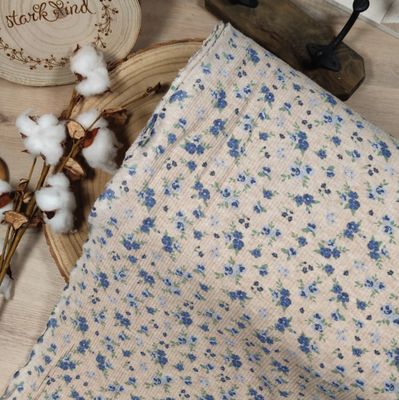 Bluse - Rib Jersey Blue Bloom 