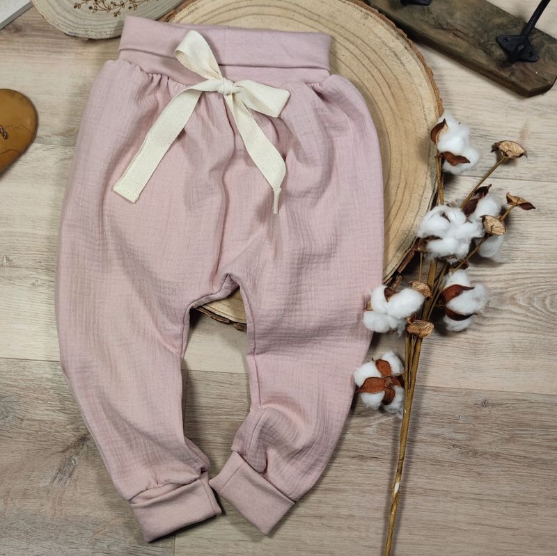 Musselin Hose - Nude Rosa