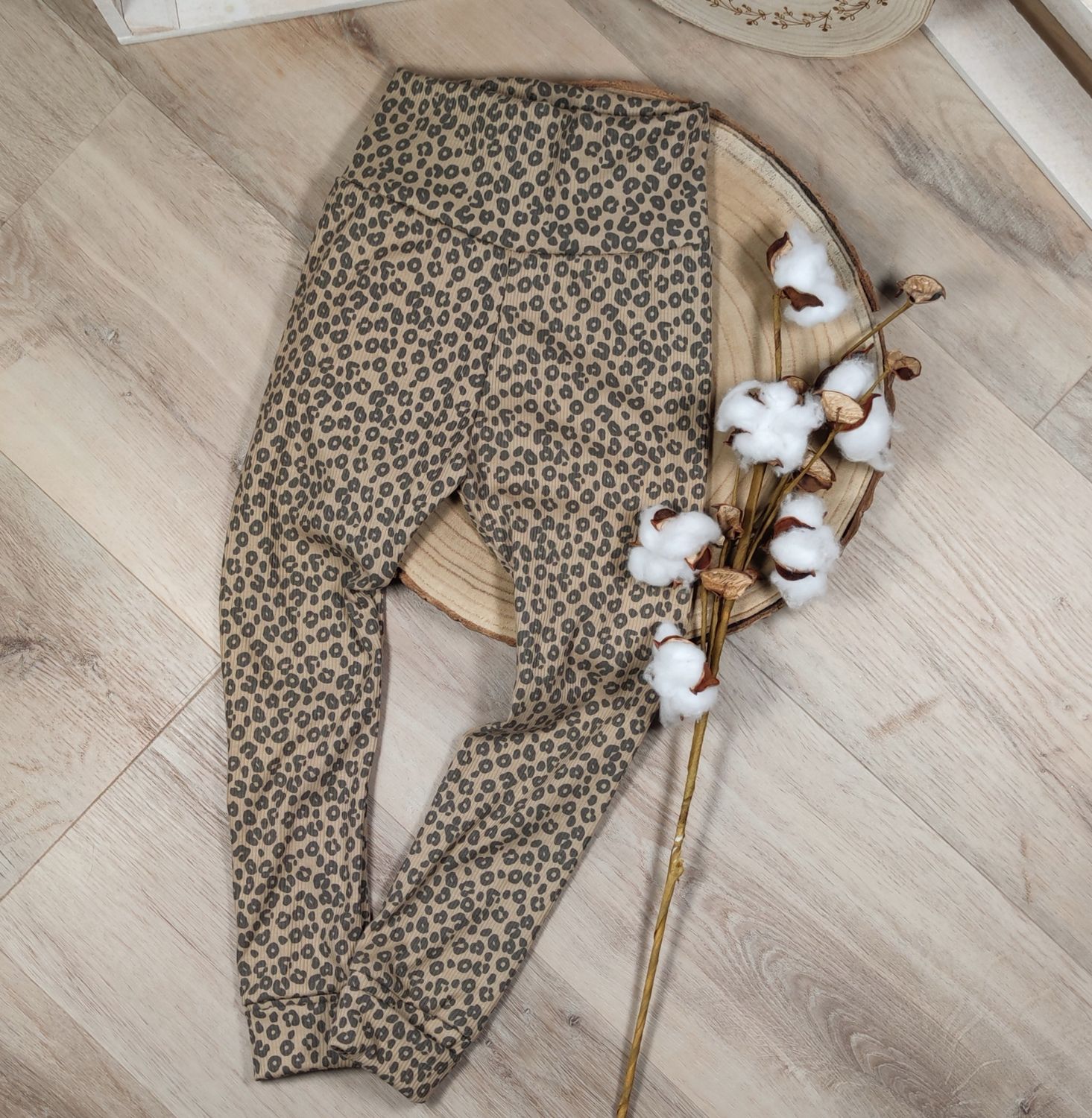 Leggings - Rib Jersey Leo Grau