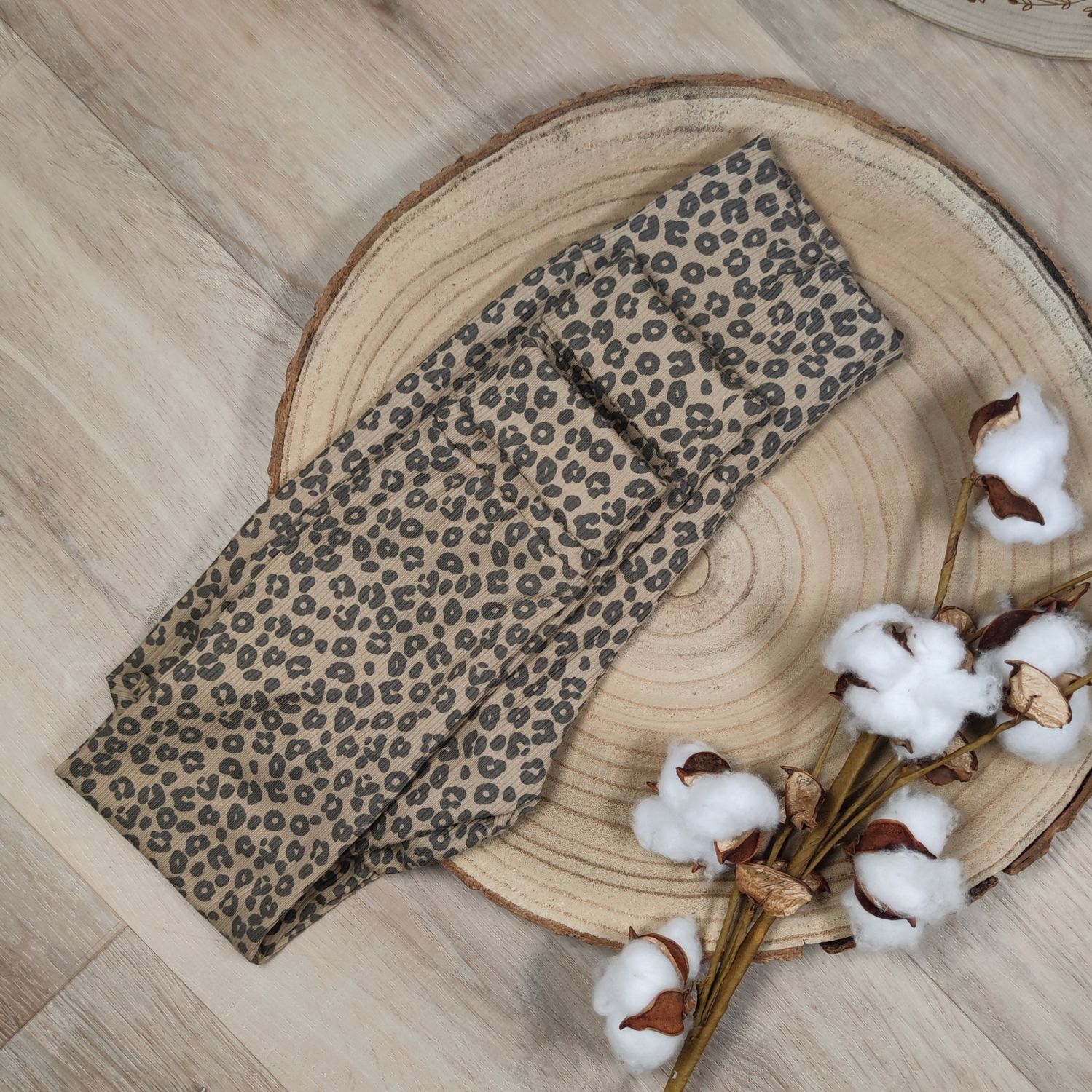 (Sofortkauf) Leggings - Rib Jersey Leo Grau - Gr. 98/104