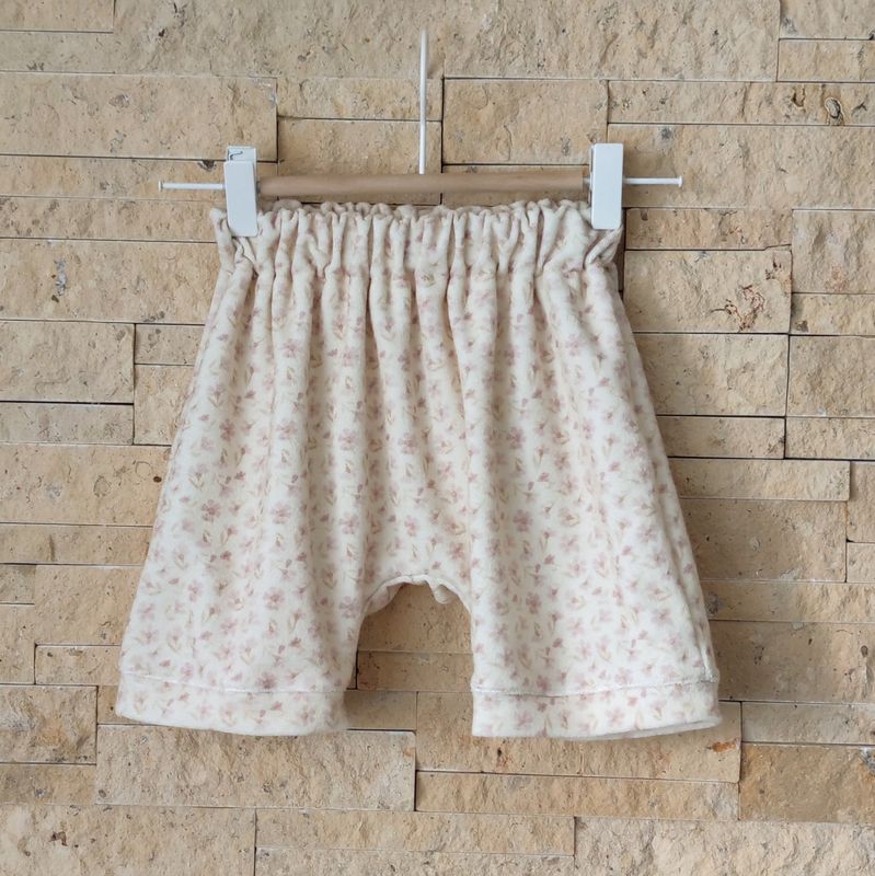 Soft Frottee Shorts - Rosa Blümchen 