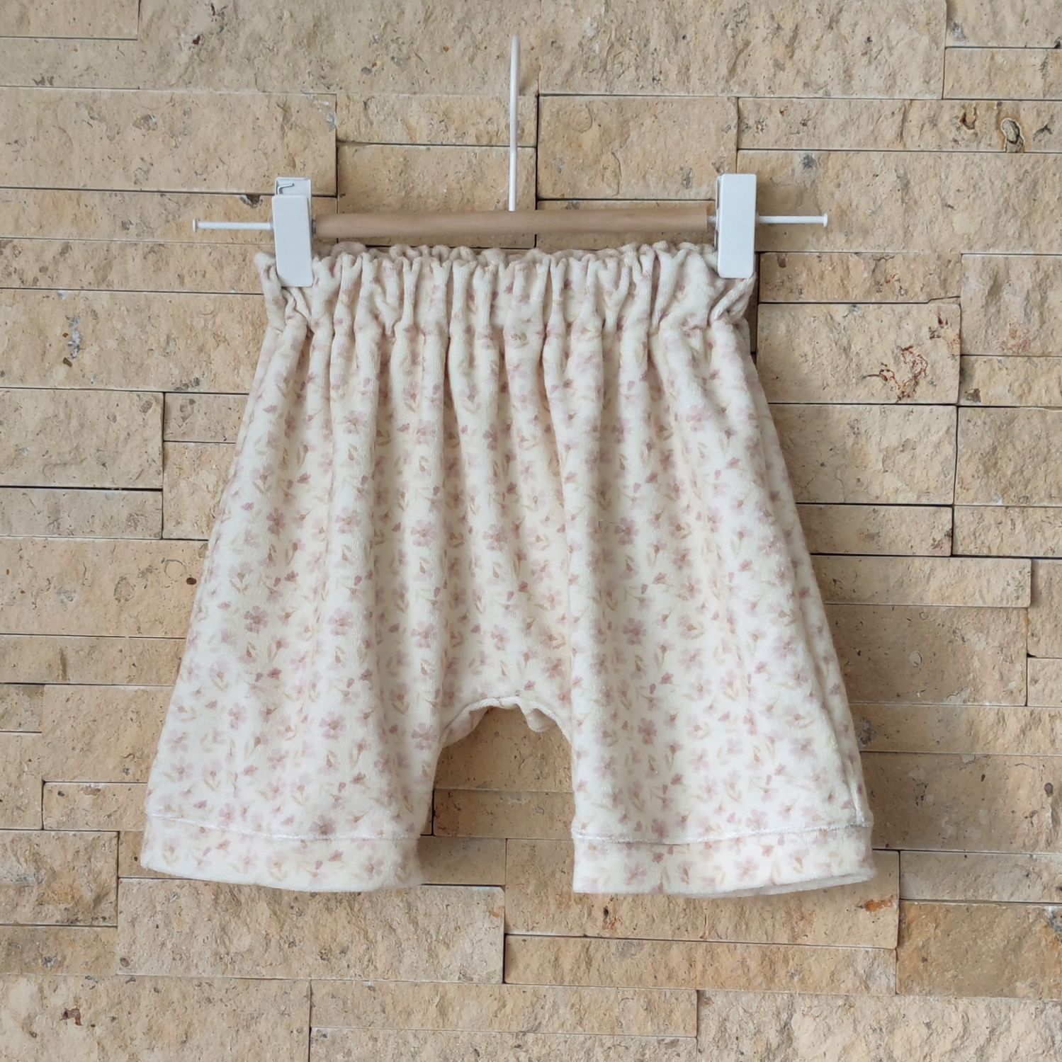 Soft Frottee Shorts - Rosa Blümchen 