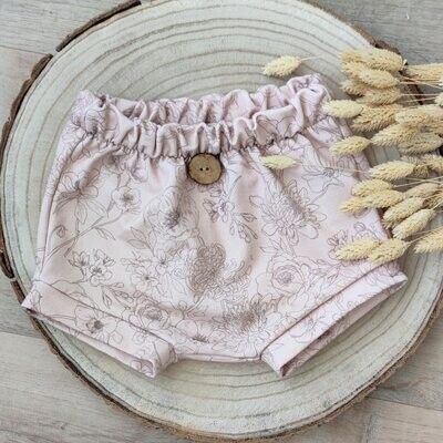 Bummie French Terry - Nude-Rose Flowers