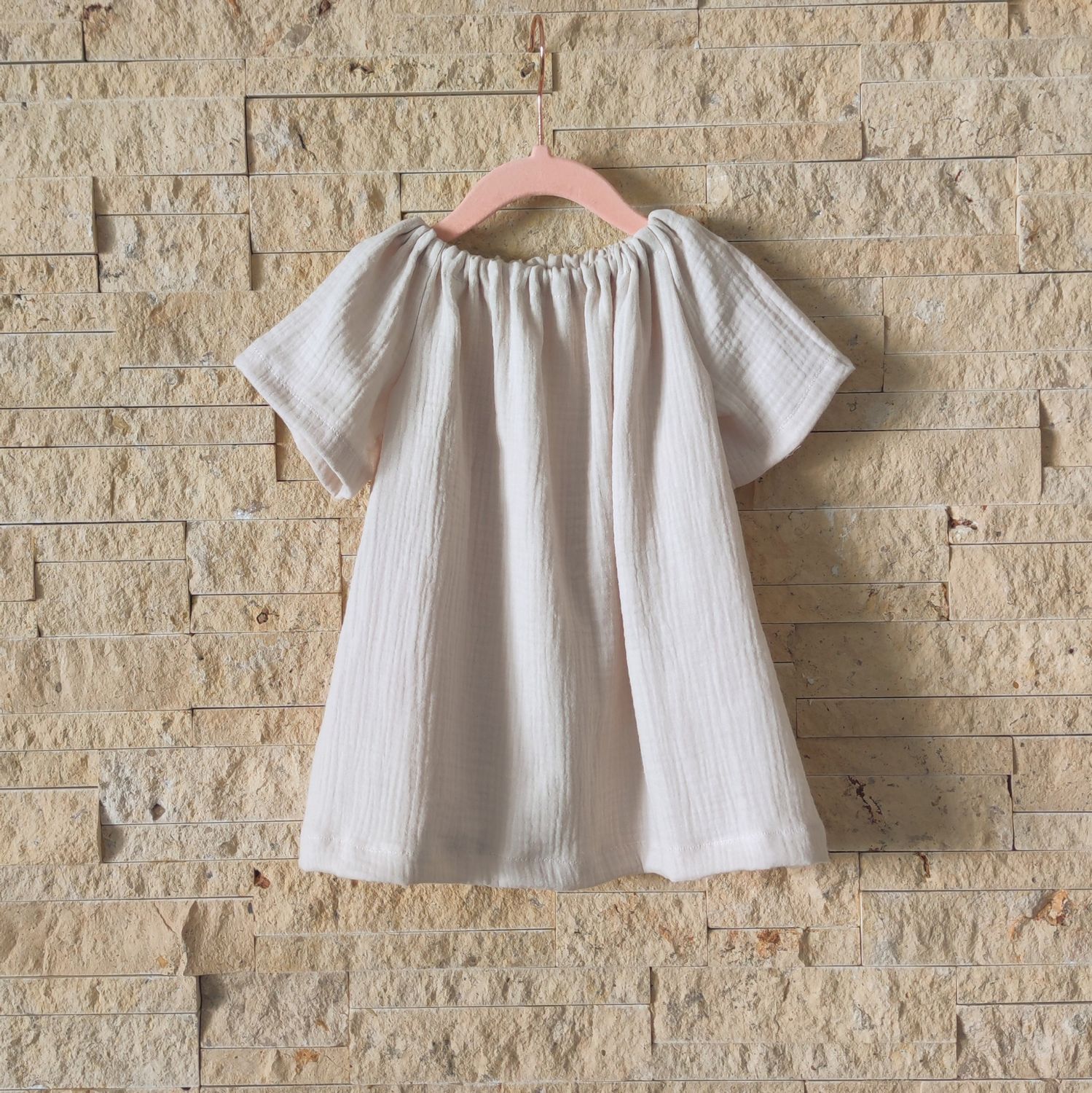 Bluse - Musselin Hellbeige 