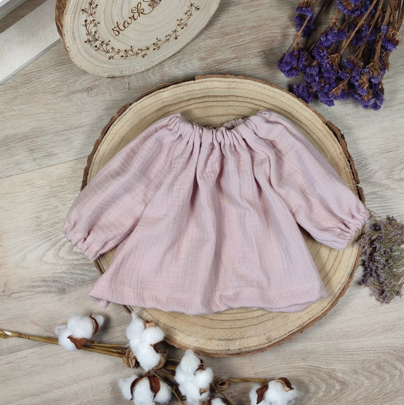 Bluse - Musselin nude rosa