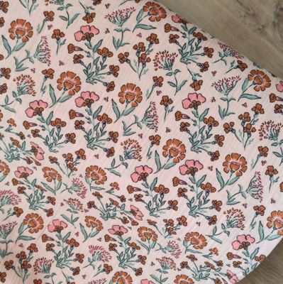 Halstuch mit Druckknöpfen - Musselin - Retro Blumen Halstuch mit Druckknöpfen - Musselin - Retro Blumen