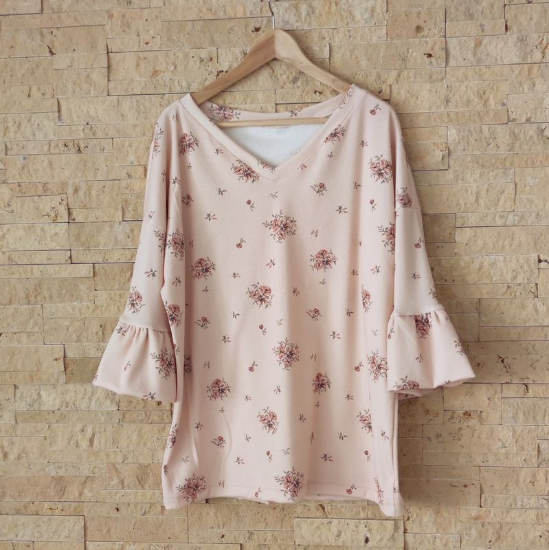 Mom Baggy Shirt - Rib Boho Rosen Rosé 