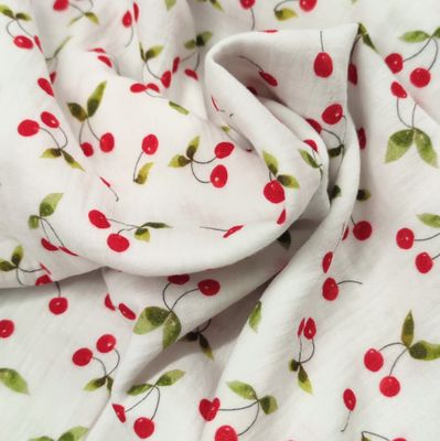 Halstuch - Musselin - Kleine Kirschen - ca. 55x55 cm