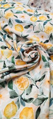 Mitwachshose Musselin - Zitronen 