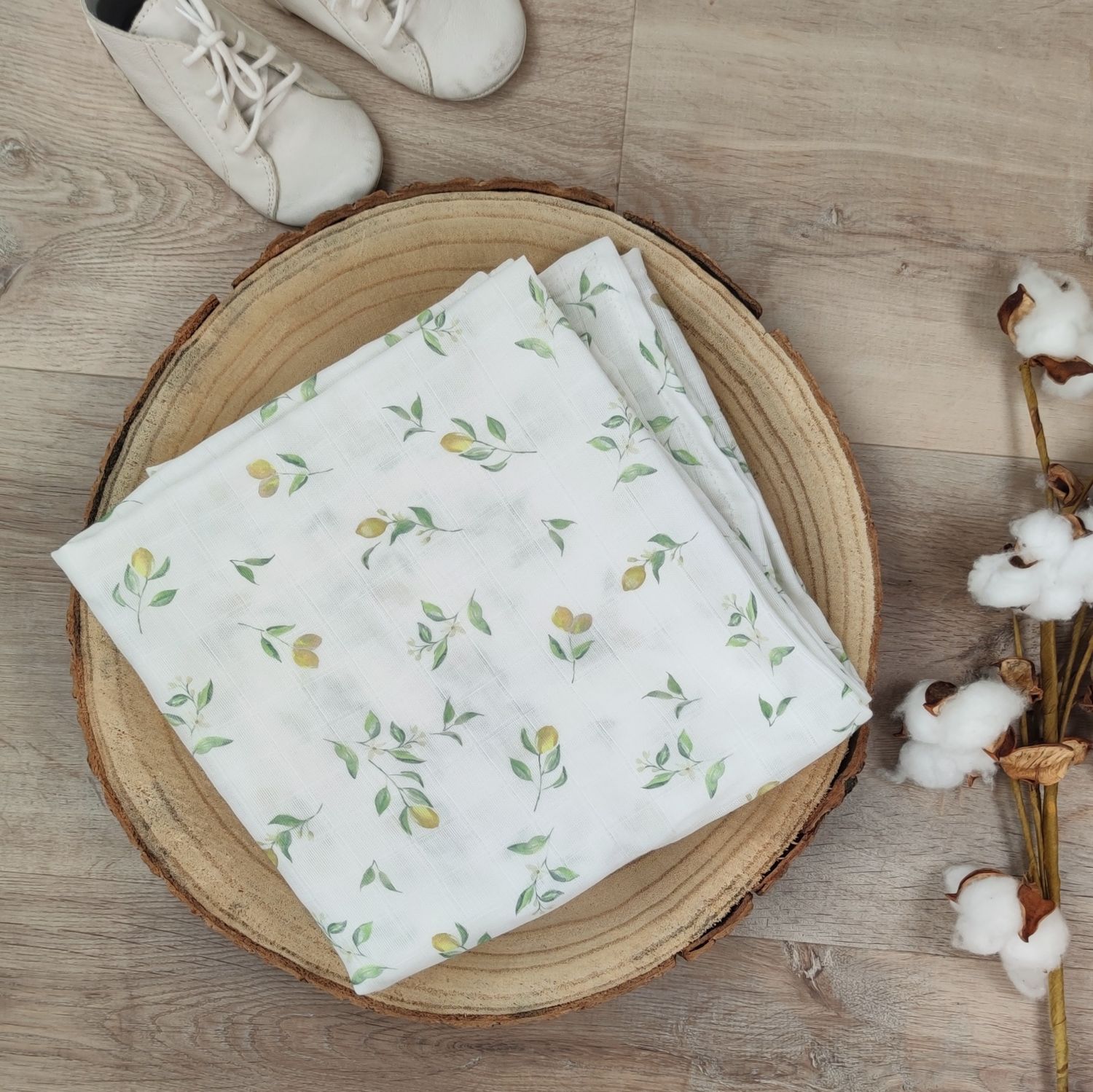 Karo-Musselintuch - Lemon - ca. 80x80 cm Karo-Musselintuch - Lemon - ca. 80x80 cm