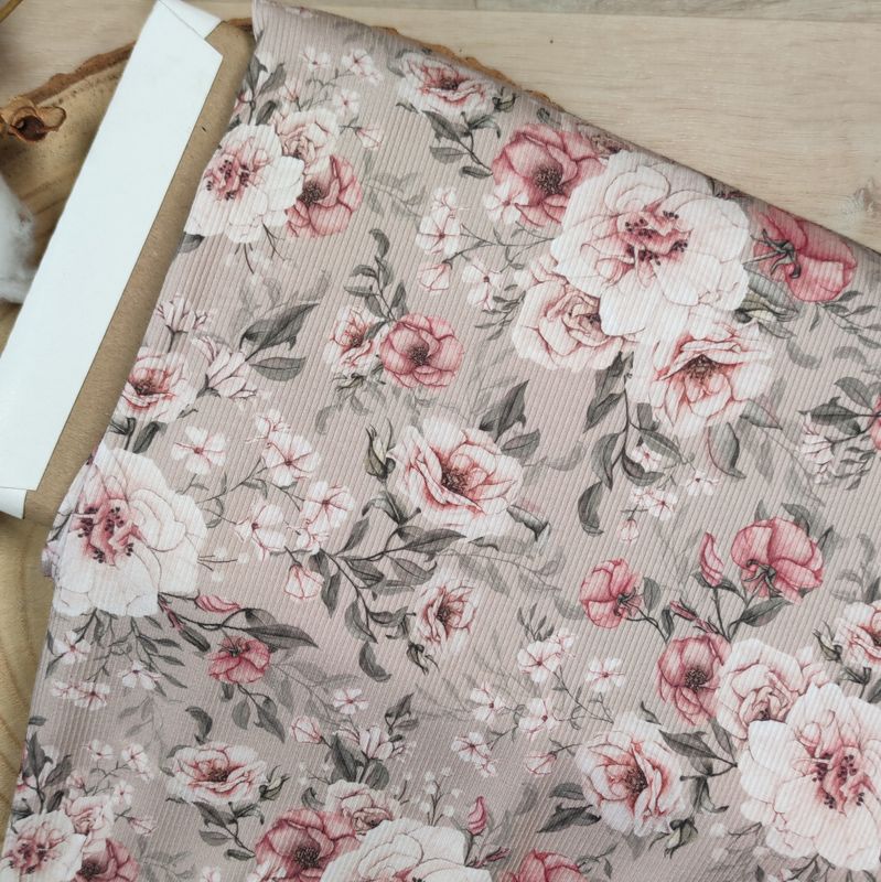 Stirnband Rib Jersey - Rosen Taupe