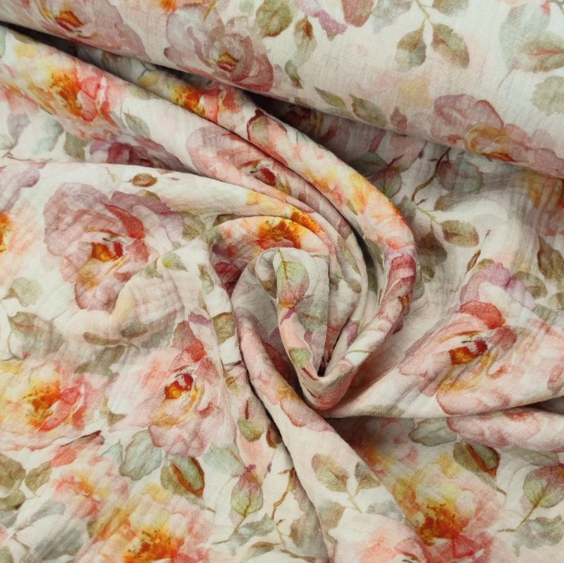 Musselin Longsleeve - Rosentraum Creme