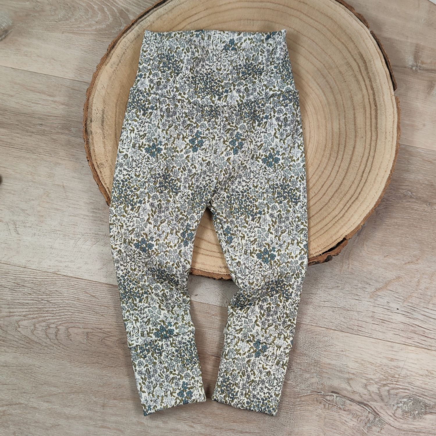 Leggings - Rib Blue Blossom 