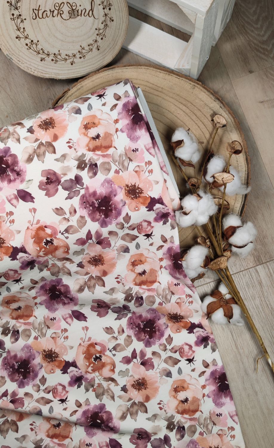 Leggings - French Terry Aquarell Rose Mauve Leggings - French Terry Aquarell Rose Mauve