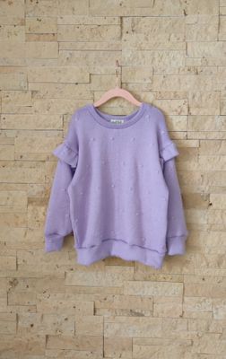 Oversized Strickpullover - Flieder